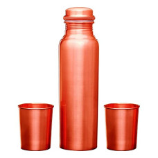 Deals and Offers on - Signoraware Copper Bottle with 2 Glasses (Matt) (Pack of 900 ML Bottle + 2 Glass 275 ML) Deals, Discounts & Offers on - Signoraware Copper Bottle with 2 Glasses (Matt) (Pack of 900 ML Bottle + 2 Glass 275 ML)