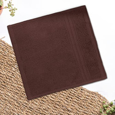 Deals, Discounts & Offers on  - Sassoon Anatolia 1 Piece Cotton Face Towel/Hanky in 500 GSM (30cm X 30cm) - Cocoa