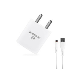 Deals and Offers on Mobile Accessories - Zebster Z-A5221 Mobile 2 Port USB Adaptor with Micro USB Cable with Output of 2.1A, with High Efficiency(White) Deals, Discounts & Offers on Mobile Accessories - Zebster Z-A5221 Mobile 2 Port USB Adaptor with Micro USB Cable with Output of 2.1A, with High Efficiency(White)