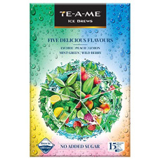 Deals, Discounts & Offers on  - TE-A-ME Iced Infusion Tea, 5 Delicious Flavour (Mint Green, Lychee, Wild Berry, Peach and Lemon), 15 Pyramid Infusion Tea Bags | Ice Brews | Cold Brew | Flavoured Infusion Ice Tea