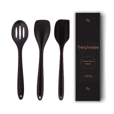 Deals, Discounts & Offers on  - Frenchware (Set of 3) 2 Spatulas and 1 Spoon, Non-Stick Silicon Spatula Set
