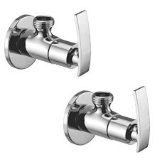 Deals and Offers on - Oleanna Odeac_set2 Desire Brass Quarter Turn Fittings Angle Cock With Wall Flange (Silver, Chrome Finish, Pack of 2) Deals, Discounts & Offers on - Oleanna Odeac_set2 Desire Brass Quarter Turn Fittings Angle Cock With Wall Flange (Silver, Chrome Finish, Pack of 2)