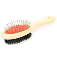 Deals and Offers on - Dogista2 in 1 Nylon Bristles & Rounded Pins with Wooden Handle Dog, Cat, Puppy Pet Grooming Brush Deals, Discounts & Offers on - Dogista2 in 1 Nylon Bristles & Rounded Pins with Wooden Handle Dog, Cat, Puppy Pet Grooming Brush