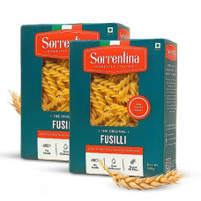 Deals and Offers on - Sorrentina Fusilli Pasta 1kg 100% Durum Wheat | No Maida | Source of Fibre | Cholesterol Free | Healthy, Vegetarian (500 Grams each, Pack of 2) Deals, Discounts & Offers on - Sorrentina Fusilli Pasta 1kg 100% Durum Wheat | No Maida | Source of Fibre | Cholesterol Free | Healthy, Vegetarian (500 Grams each, Pack of 2)