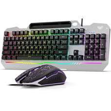Deals and Offers on - AULA Gaming Keyboard and Mouse Combo, RGB Backlit Computer Keyboard and Gaming Mouse, Wired Gaming Keyboard Set Deals, Discounts & Offers on - AULA Gaming Keyboard and Mouse Combo, RGB Backlit Computer Keyboard and Gaming Mouse, Wired Gaming Keyboard Set