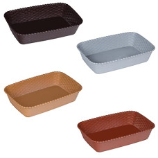 Deals, Discounts & Offers on  - Planet Virgin Plastic Rectangular Multipurpose Storage Box/Tray - Set of 4 (Multicolour)