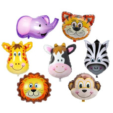 Deals and Offers on - FI - FLICK IN 7 Pc Jungle Theme Balloons Animal Face Foil Balloon for Birthday Decoration Deals, Discounts & Offers on - FI - FLICK IN 7 Pc Jungle Theme Balloons Animal Face Foil Balloon for Birthday Decoration