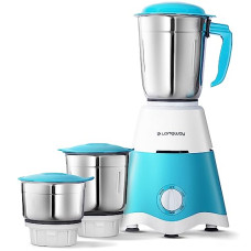 Deals and Offers on - Longway Super Dlx 3 Jar 700 Watt Mixer Grinder - White & Blue Long Lasting Shock Proof ABS body | Heavy Duty Motor | Nano-grinding technology | 304 Grade Stainless Steel Blade | Noise levels 80-90 DB Deals, Discounts & Offers on - Longway Super Dlx 3 Jar 700 Watt Mixer Grinder - White & Blue Long Lasting Shock Proof ABS body | Heavy Duty Motor | Nano-grinding technology | 304 Grade Stainless Steel Blade | Noise levels 80-90 DB