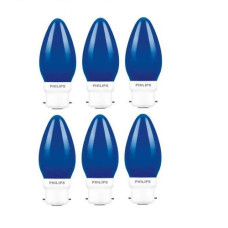 Deals and Offers on - PHILIPS LED Deco Blue 0.5W Glass Candle (Pack of 6) Deals, Discounts & Offers on - PHILIPS LED Deco Blue 0.5W Glass Candle (Pack of 6)