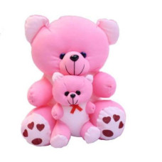 Deals, Discounts & Offers on  - TEDSTREE Soft Toys Skin Friendly Super Soft 40 cm Pink Mother with Child Teddy Bears for Kids - Lovable/Huggable Teddy Bear