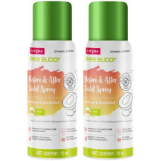 Deals, Discounts & Offers on  - PeeBuddy Toilet Seat Sanitizer Spray - Pack of 2 (140 ml)| Reduces UTI Risk & Infection Citrus Spray Toilet Cleaner(2 x 70 ml)