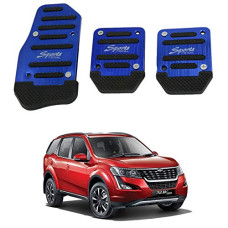 Deals, Discounts & Offers on  - Oshotto 3 Pcs Non-Slip Manual CS-373 Car Pedals Kit Sports Pad Covers Set Compatible with Mahindra XUV-500 (Blue)