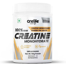 Deals and Offers on - Onelife Creatine Monohydrate 3000mg For Strength Endurance & Athlete Performance Energy Support For Instant Workout, Banned substances free, GMO-free, 100gm Unflavoured Powder Deals, Discounts & Offers on - Onelife Creatine Monohydrate 3000mg For Strength Endurance & Athlete Performance Energy Support For Instant Workout, Banned substances free, GMO-free, 100gm Unflavoured Powder