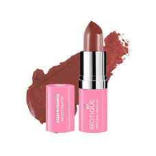 Deals, Discounts & Offers on Beauty Care - Biotique Natural Makeup Starkissed Moist Matte Lipstick, Sweet Nothings