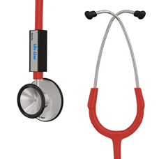 Deals, Discounts & Offers on  - LIFE LINE Junior Stethoscope (Red) | Single Diaphragm Aluminum Sand finish Chest Piece for Adult| Y Tube | Suitable