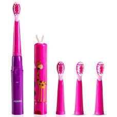 Deals, Discounts & Offers on  - AGARO REX Sonic Electric Kids Toothbrush with 3 Brushing Modes & Rechargeable Battery, Power Tooth brush, (Purple) & AGARO REX Brush Head Refill Set of 2 Pcs (Purple) - Oral Care Combo
