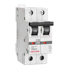 Deals, Discounts & Offers on Home Improvement - Anchor by Panasonic 98017 UNO Series 6 Ampere Dual Pole C Curve MCB, White