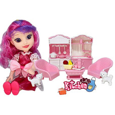 Deals and Offers on - Tickles Baby Girl's Playing Doll with Small Size Kitchen Play Set with 1 Tiny Puppy and Cat, Furniture, Accessories Dolls Deals, Discounts & Offers on - Tickles Baby Girl's Playing Doll with Small Size Kitchen Play Set with 1 Tiny Puppy and Cat, Furniture, Accessories Dolls