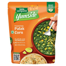 Deals and Offers on - Tata Sampann Yumside Punjabi Style Palak Corn | Ready to Eat Meal | Heat in 60 secs I Serves 2 Pax | 285g Deals, Discounts & Offers on - Tata Sampann Yumside Punjabi Style Palak Corn | Ready to Eat Meal | Heat in 60 secs I Serves 2 Pax | 285g