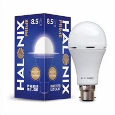 Deals and Offers on - Halonix 8.5 Watt B22 LED White Rechargeable Emergency light Inverter Bulb, Pack of 1 Deals, Discounts & Offers on - Halonix 8.5 Watt B22 LED White Rechargeable Emergency light Inverter Bulb, Pack of 1