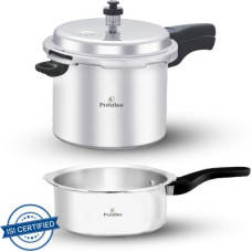 Deals and Offers on Cookware - Prestlee Aluminium 3Ltr + 5Ltr Pressure Pan Cooker Combo, 5 Year Warranty, ISI CERTIFIED, 5 L, 3 L Pressure Cooker & Pressure Pan(Aluminium) Deals, Discounts & Offers on Cookware - Prestlee Aluminium 3Ltr + 5Ltr Pressure Pan Cooker Combo, 5 Year Warranty, ISI CERTIFIED, 5 L, 3 L Pressure Cooker & Pressure Pan(Aluminium)