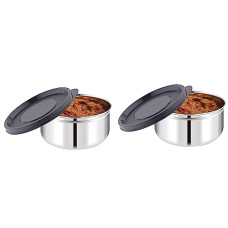Deals and Offers on - Attro Set of 2 Prime Stainless SteelSingle Wall Storage Containers Airtight & Leak Proof Containers Deals, Discounts & Offers on - Attro Set of 2 Prime Stainless SteelSingle Wall Storage Containers Airtight & Leak Proof Containers