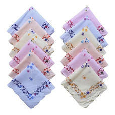Deals, Discounts & Offers on Accessories - Kuber Industries Handkerchiefs|Leaf Print Cutwork Soft Cotton Hankies