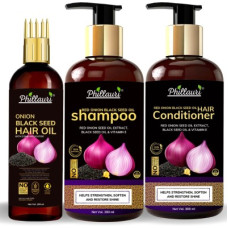 Deals and Offers on - Phillauri Red Onion Black Seed Oil Ultimate Hair Care Kit Deals, Discounts & Offers on - Phillauri Red Onion Black Seed Oil Ultimate Hair Care Kit