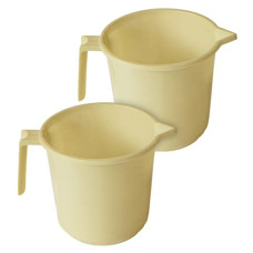 Deals and Offers on - Kuber Industries Plastic Lightweight, Unbreakable Bathroom Mug 1.5 Litre (Cream, Pack of 2) Deals, Discounts & Offers on - Kuber Industries Plastic Lightweight, Unbreakable Bathroom Mug 1.5 Litre (Cream, Pack of 2)