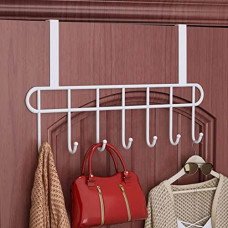 Deals and Offers on - Everline Multi - Alloy Steel Functional Steel Over The Door Hook Hanger Organizer/Wall Hook Rack - Black (7 Hook) Deals, Discounts & Offers on - Everline Multi - Alloy Steel Functional Steel Over The Door Hook Hanger Organizer/Wall Hook Rack - Black (7 Hook)