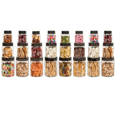 Deals, Discounts & Offers on  - Cello Diamond Plastic Kitchen Storage Containers with Air Tight Lids | 8pcs x 300ml Each | 8pcs x 650ml Each | 8pcs x 1200ml Each | Set of 24-Pieces, Clear