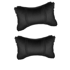 Deals and Offers on - Aksmit Neck Rest Car Cushion with Adjustable Strap, Football Design Cushion Universal in Black Colour ( Set of 2) Deals, Discounts & Offers on - Aksmit Neck Rest Car Cushion with Adjustable Strap, Football Design Cushion Universal in Black Colour ( Set of 2)