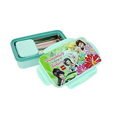 Deals, Discounts & Offers on  - Cello HI-Lunch Big Deluxe Insulated Lunch Box with Inner Steel and Stainless Steel Veg Box, Attractive Fairies Print, Aqua Marine