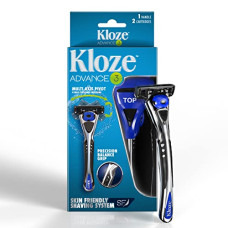 Deals, Discounts & Offers on Health & Personal Care - Kloze Advance 3, Shaving Razor For men with 3 Blades (2 Cartridges), Easy & Smooth Shave