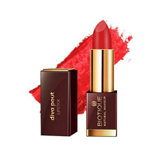 Deals, Discounts & Offers on Beauty Care - Biotique Natural Makeup Matte Diva Pout Lipstick - Salsa Crush, 4g