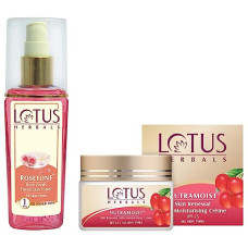Deals and Offers on - Lotus Herbals Nutramoist Skin Renewal Daily Moisturising Creme, SPF 25, 50g And Lotus Herbals Rosetone Rose Petals Facial Skin Toner, 100ml Deals, Discounts & Offers on - Lotus Herbals Nutramoist Skin Renewal Daily Moisturising Creme, SPF 25, 50g And Lotus Herbals Rosetone Rose Petals Facial Skin Toner, 100ml
