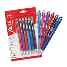 Deals, Discounts & Offers on Stationery - Cello Xeta Ball Pen |Pack of 6 |Ball Pens Multicolour | Ball Pens Set for Students | Pens for Project Use | Ball Pens