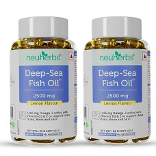 Deals and Offers on - Neuherbs Deep Sea Omega 3 Fish Oil - Omega 3 Supplement Triple Strength 2500 Mg (Essential Fatty Acid Combination of 1486 mg 892 mg EPA and 594 mg DHA per serving),120 Softgel Count Deals, Discounts & Offers on - Neuherbs Deep Sea Omega 3 Fish Oil - Omega 3 Supplement Triple Strength 2500 Mg (Essential Fatty Acid Combination of 1486 mg 892 mg EPA and 594 mg DHA per serving),120 Softgel Count