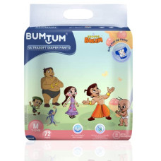 Deals, Discounts & Offers on Baby Care - Bumtum Chota Bheem Medium Baby Diaper Pants, 72 Count, (Pack of 1)