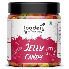 Deals, Discounts & Offers on  - Foodery Jelly Bites Fruit Jelly Candy 400 gm Jelly Toffee Jelly Beans Multi Colour Jelly Munchies Sugar Coated Jelly Ball Fruit Flavour Jelly Candy [Jar Pack]