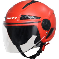 Deals, Discounts & Offers on  - Steelbird BoXX Dashing Open Face Helmet, ISI Certified Helmet in Dashing Red Motorbike Helmet(Dashing Red with Clear Visor)