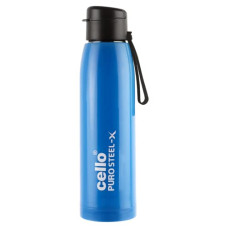 Deals and Offers on - Cello Puro Steel-X Cooper Water Bottle |Water Bottle with Inner Steel and Outer Plastic |900ml |Blue Deals, Discounts & Offers on - Cello Puro Steel-X Cooper Water Bottle |Water Bottle with Inner Steel and Outer Plastic |900ml |Blue