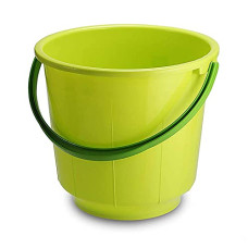 Deals, Discounts & Offers on Home Improvement - Kuber Industries Virgin Plastic Bucket|Plain Solid Design & Unbreakable Plastic Material|Size 30 x 30 x 29CM, Pack of 1, Capicity 13Ltr (Green)