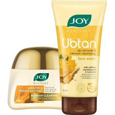 Deals, Discounts & Offers on Beauty Care - Joy Revivify Ubtan and Tan Removal Face Wash 150ml | Revivify Blemish Clearing Spot Reduction Papaya Face Cream 50ml (Combo Pack)