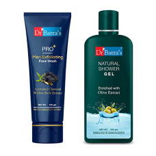 Deals, Discounts & Offers on Beauty Care - Dr Batra's PRO+Men Exfoliating Face Wash 100 gm & Dr Batra's Natural Shower Gel 200 ml Combo Pack