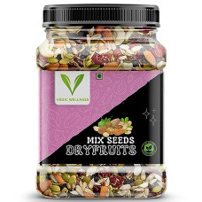 Deals and Offers on - VEDIC WELLNESS Natural Premium Healthy Mix Seed-Almonds | Cashew | Raisins | Black Raisins | Pumpkin | Sunflower | Flax Seeds | Healthy Snack | Nuts and Dry Fruits (Jar Pack) (1 Kg) Deals, Discounts & Offers on - VEDIC WELLNESS Natural Premium Healthy Mix Seed-Almonds | Cashew | Raisins | Black Raisins | Pumpkin | Sunflower | Flax Seeds | Healthy Snack | Nuts and Dry Fruits (Jar Pack) (1 Kg)