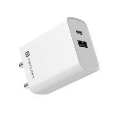 Deals, Discounts & Offers on Mobile Accessories - Portronics Adapto 70 33W Fast Wall Charging Adapter, Supports PPS Charging Via Type C Power Delivery & Mach USB Charger Fast Charging Compatible with iPhone, iPad, Samsung Galaxy, Note, Redmi, Mi,Oneplus, Oppo,Smartphones and More.