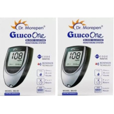 Deals, Discounts & Offers on Electronics - Dr. Morepen Gluco One Blood Glucose machine bg03 meter only pack 2 Glucometer(BLACK & GREY)