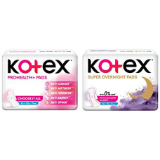 Deals, Discounts & Offers on Health & Personal Care - Kotex Day + Night Sanitary Pads Combo | 7 XL+ size ProHealth+ Pads + 6 XL+ size Super Overnight Pads | Dry Topsheet + Soft Wings & Sides | Leak proof + Rash free pads