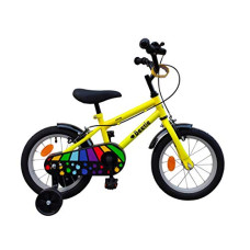 Deals and Offers on - Beetle Candy 14T Kids Bike, 9 Inch Frame, Yellow, Single Speed Steel Frame Bike with Support Wheels, Ideal Deals, Discounts & Offers on - Beetle Candy 14T Kids Bike, 9 Inch Frame, Yellow, Single Speed Steel Frame Bike with Support Wheels, Ideal